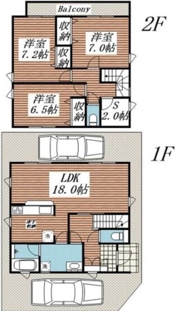 クレイドルガーデン八王子市川口町第81 1号棟の物件間取画像